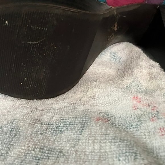 Qupid Peep Toe Faux Suede High Heels 6 1/2 - Picture 7 of 9